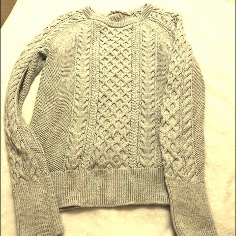 GAP Grey Cable-Knit Sweater